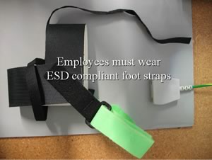 Employees Wear Footstraps Employees Wear Footstraps